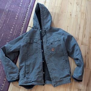 Men's Gray Hooded Jacket